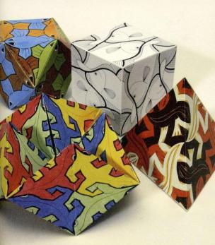 H. C. Escher: 14 sestavljivih izrezank iz papirja H. C. Escher: 14 sestavljivih izrezank iz papirja