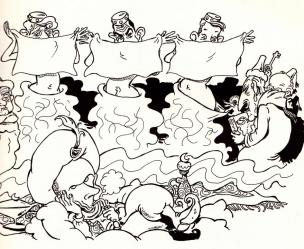 Karikatura, objavljena v Dnevniku in knjigi Na dvoru (DZS, 2001)