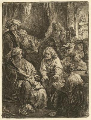 Jožef pripoveduje o svojih sanjah, 1638, jedkanica Jožef pripoveduje o svojih sanjah, 1638, jedkanica