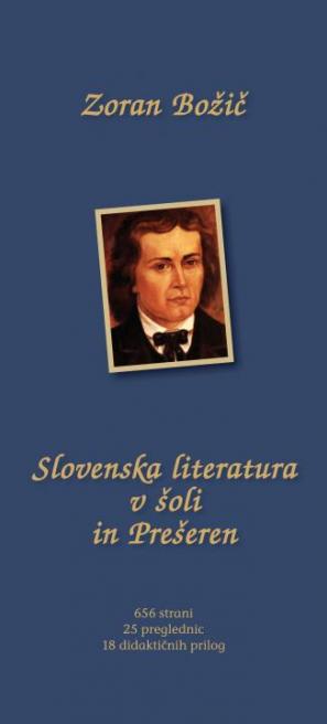 Naslovnica knjige Slovenska literatura v šoli in Prešeren